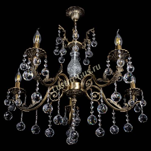 Люстра бронзовая Кассандра Алфея №5/2 шар в Магнитогорске Гусь Хрустальный