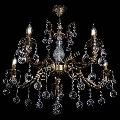 Люстра бронзовая Кассандра Алфея №5/2 шар в Магнитогорске Гусь Хрустальный