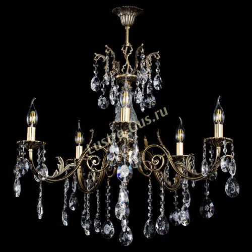 Люстра бронзовая Кассандра Алфея №5/2 звездочка в Магнитогорске Гусь Хрустальный