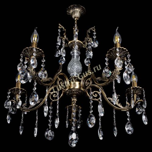 Люстра бронзовая Кассандра Алфея №5/2 звездочка в Магнитогорске Гусь Хрустальный