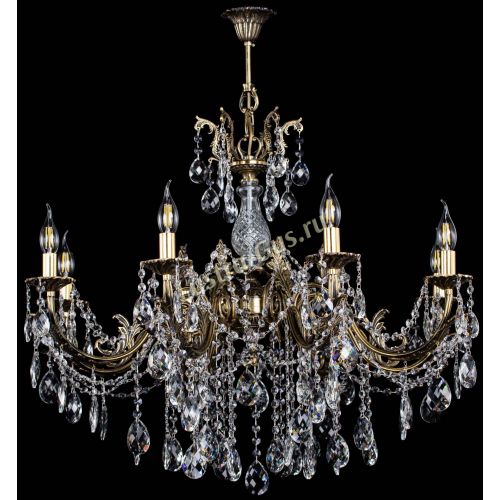 Люстра бронзовая Кассандра Алфея №8/1 баден в Магнитогорске Гусь Хрустальный