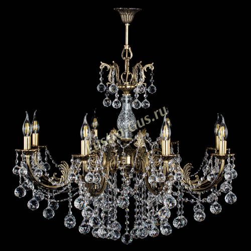 Люстра бронзовая Кассандра Алфея №8/1 шар в Магнитогорске Гусь Хрустальный