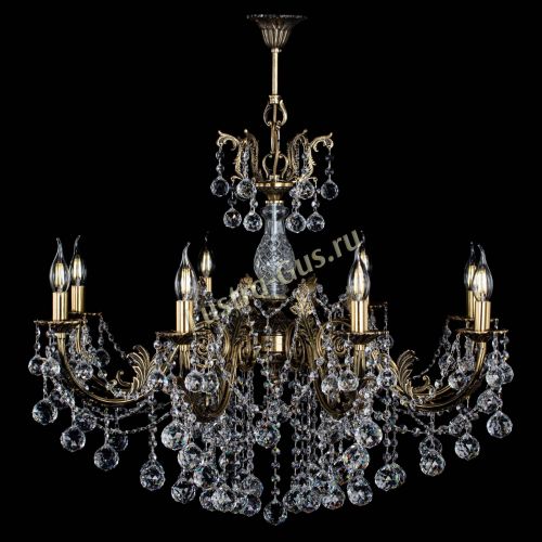 Люстра бронзовая Кассандра Алфея №8/1 шар в Магнитогорске Гусь Хрустальный