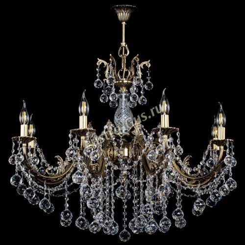 Люстра бронзовая Кассандра Алфея №8/1 шар в Магнитогорске Гусь Хрустальный