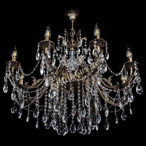 Люстра бронзовая Кассандра Алфея №8/1 журавлик в Магнитогорске Гусь Хрустальный