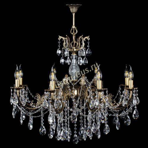 Люстра бронзовая Кассандра Алфея №8/1 звездочка в Магнитогорске Гусь Хрустальный