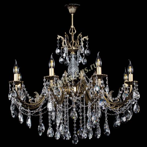 Люстра бронзовая Кассандра Алфея №8/1 звездочка в Магнитогорске Гусь Хрустальный