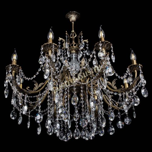 Люстра бронзовая Кассандра Алфея №8/1 звездочка в Магнитогорске Гусь Хрустальный