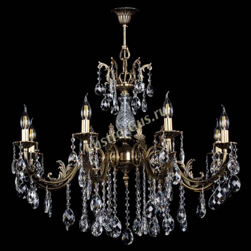 Люстра бронзовая Кассандра Алфея №8/2 баден в Магнитогорске Гусь Хрустальный