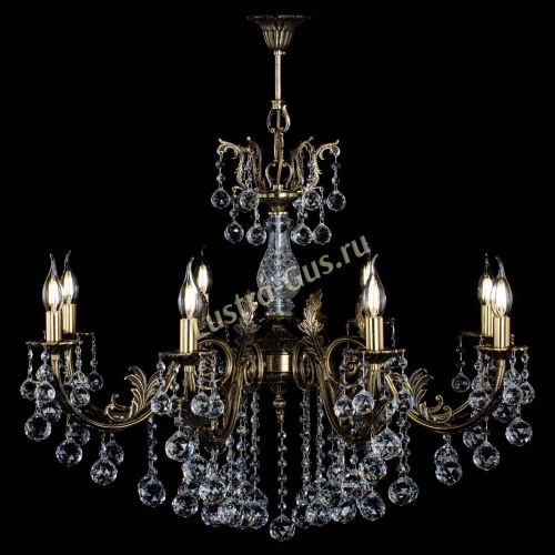 Люстра бронзовая Кассандра Алфея №8/2 шар в Магнитогорске Гусь Хрустальный