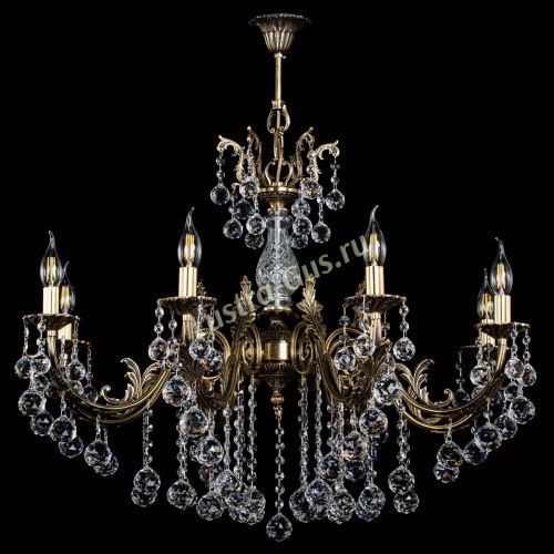 Люстра бронзовая Кассандра Алфея №8/2 шар в Магнитогорске Гусь Хрустальный