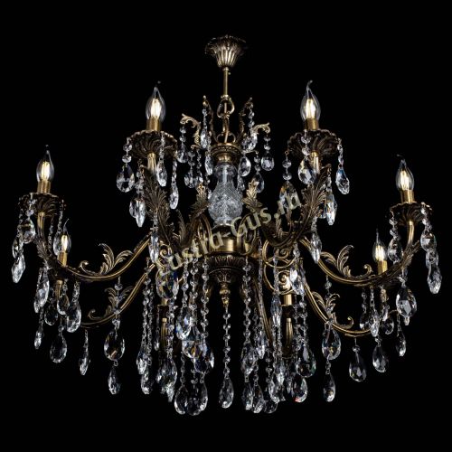 Люстра бронзовая Кассандра Алфея №8/2 журавлик в Магнитогорске Гусь Хрустальный