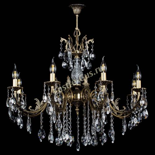 Люстра бронзовая Кассандра Алфея №8/2 звездочка в Магнитогорске Гусь Хрустальный