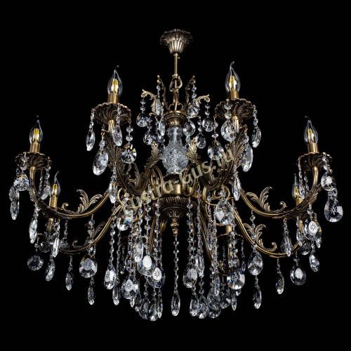 Люстра бронзовая Кассандра Алфея №8/2 звездочка в Магнитогорске Гусь Хрустальный