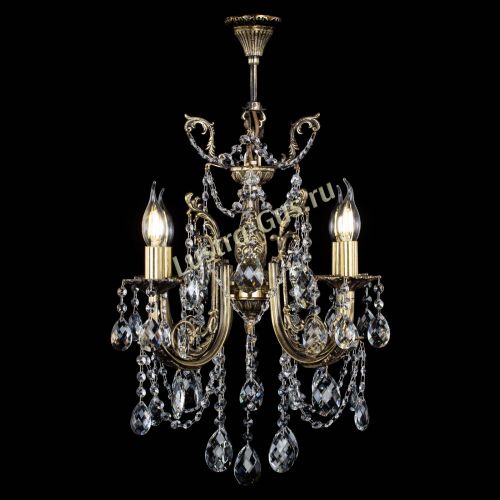 Люстра бронзовая Матильда №4 Баден в Магнитогорске Гусь Хрустальный