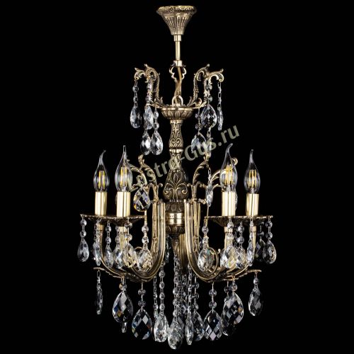 Люстра бронзовая Матильда №5/2 Баден в Магнитогорске Гусь Хрустальный