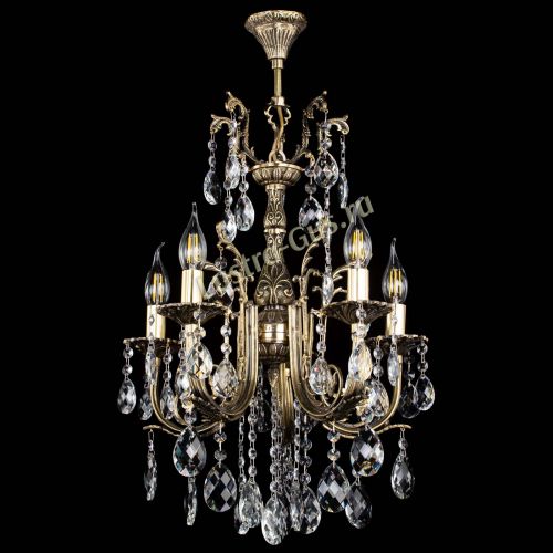 Люстра бронзовая Матильда №5/2 Баден в Магнитогорске Гусь Хрустальный