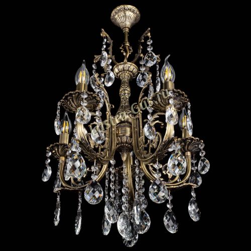 Люстра бронзовая Матильда №5/2 Баден в Магнитогорске Гусь Хрустальный