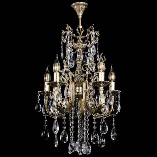 Люстра бронзовая Матильда №5/3 Журавлик в Магнитогорске Гусь Хрустальный