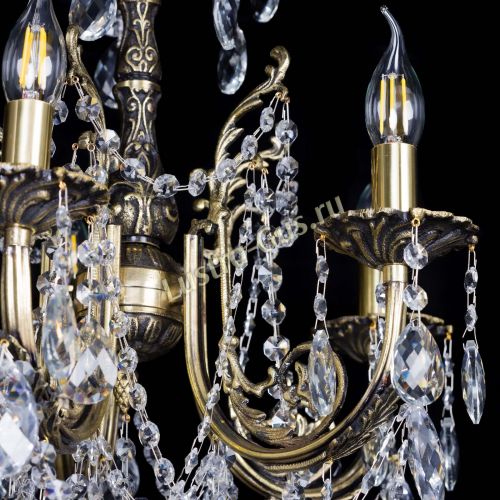 Люстра бронзовая Матильда №5 Баден в Магнитогорске Гусь Хрустальный