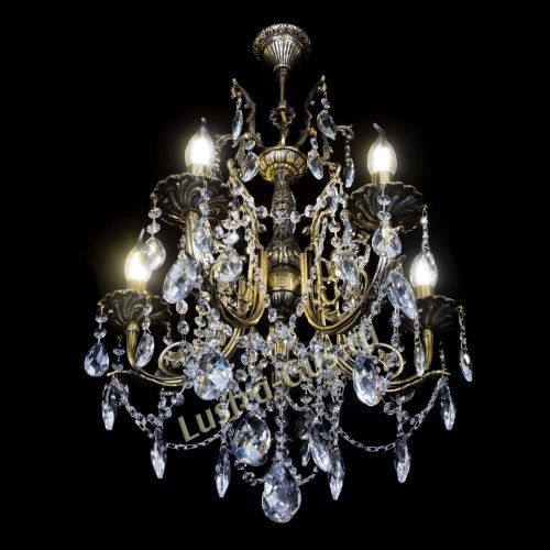 Люстра бронзовая Матильда №5 Баден в Магнитогорске Гусь Хрустальный