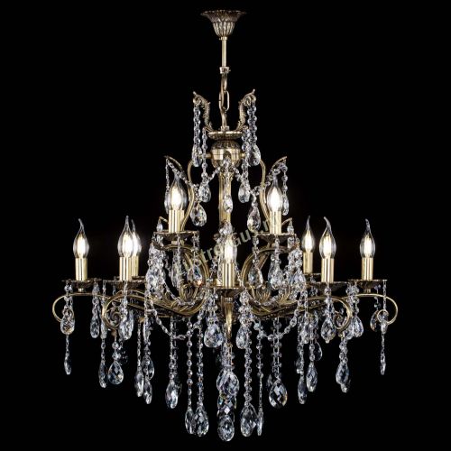 Люстра бронзовая Мелания №12/2 баден в Магнитогорске Гусь Хрустальный