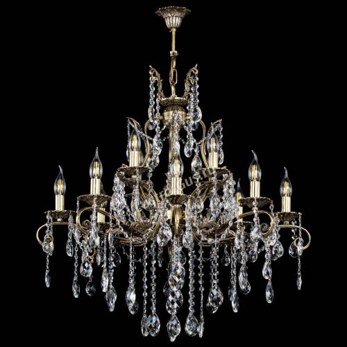 Люстра бронзовая Мелания №12/2 баден в Магнитогорске Гусь Хрустальный