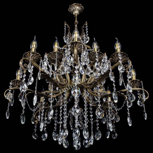 Люстра бронзовая Мелания №12/2 баден в Магнитогорске Гусь Хрустальный