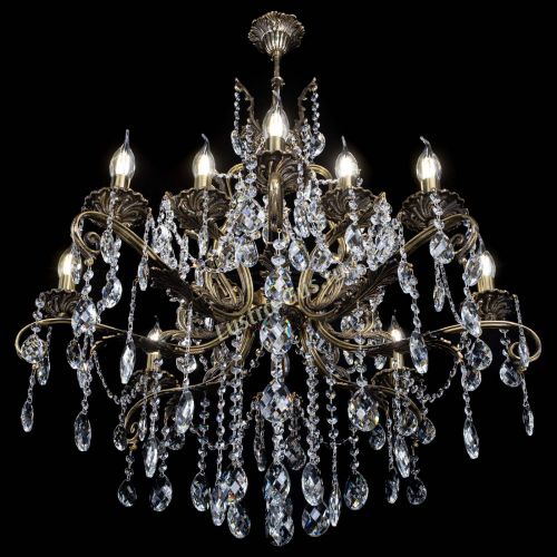 Люстра бронзовая Мелания №12/2 баден в Магнитогорске Гусь Хрустальный