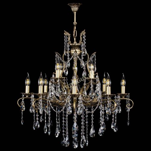 Люстра бронзовая Мелания №12/2 лучик в Магнитогорске Гусь Хрустальный