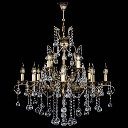 Люстра бронзовая Мелания №12/2 шар в Магнитогорске Гусь Хрустальный