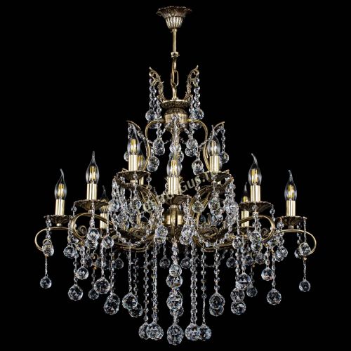 Люстра бронзовая Мелания №12/2 шар в Магнитогорске Гусь Хрустальный