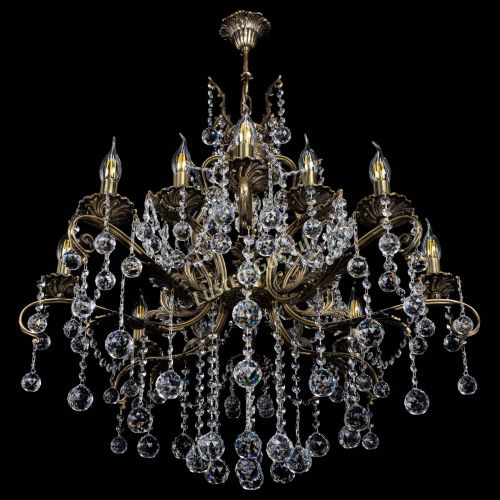 Люстра бронзовая Мелания №12/2 шар в Магнитогорске Гусь Хрустальный