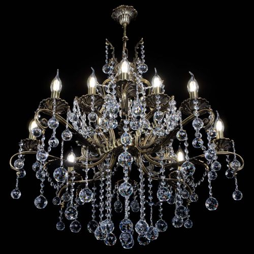 Люстра бронзовая Мелания №12/2 шар в Магнитогорске Гусь Хрустальный