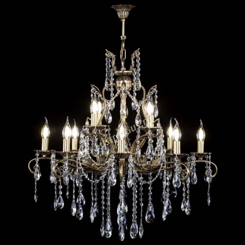 Люстра бронзовая Мелания №12/2 журавлик в Магнитогорске Гусь Хрустальный