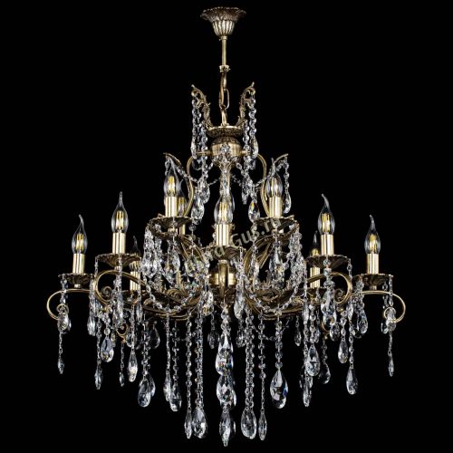 Люстра бронзовая Мелания №12/2 журавлик в Магнитогорске Гусь Хрустальный