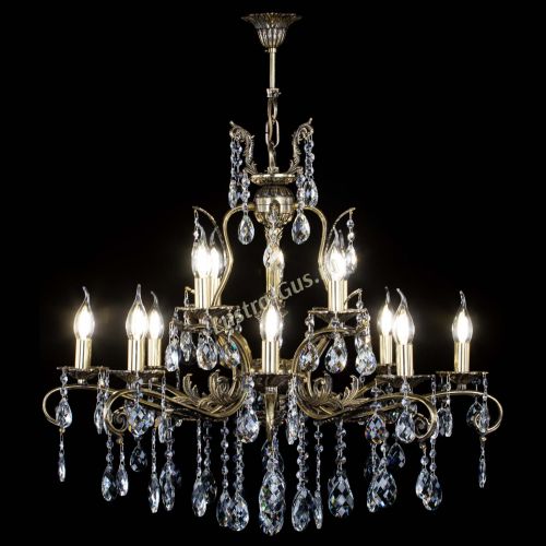 Люстра бронзовая Мелания №12/1 баден в Магнитогорске Гусь Хрустальный