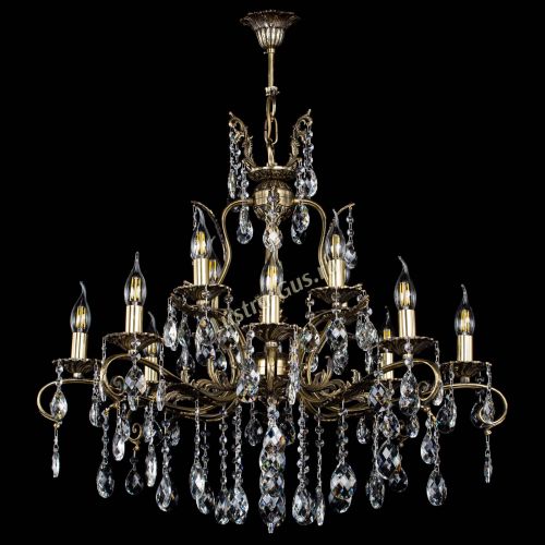 Люстра бронзовая Мелания №12/1 баден в Магнитогорске Гусь Хрустальный