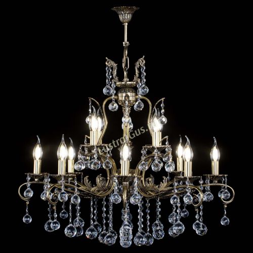 Люстра бронзовая Мелания №12/1 шар в Магнитогорске Гусь Хрустальный