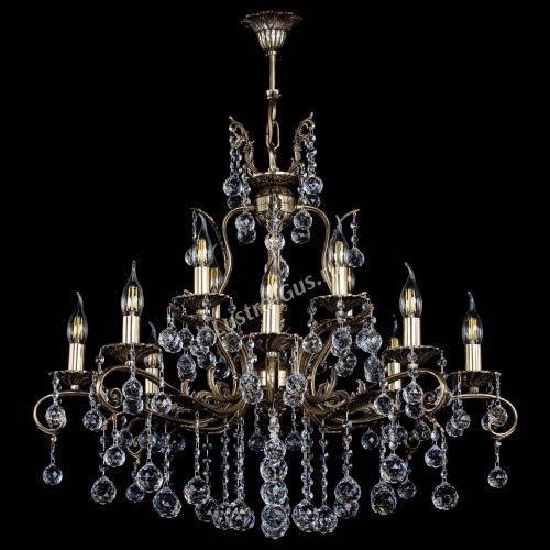 Люстра бронзовая Мелания №12/1 шар в Магнитогорске Гусь Хрустальный