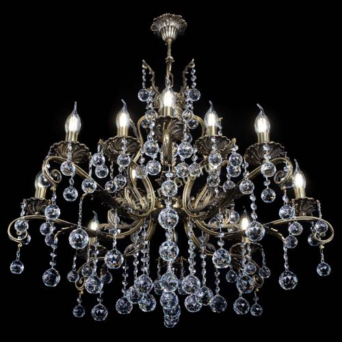 Люстра бронзовая Мелания №12/1 шар в Магнитогорске Гусь Хрустальный