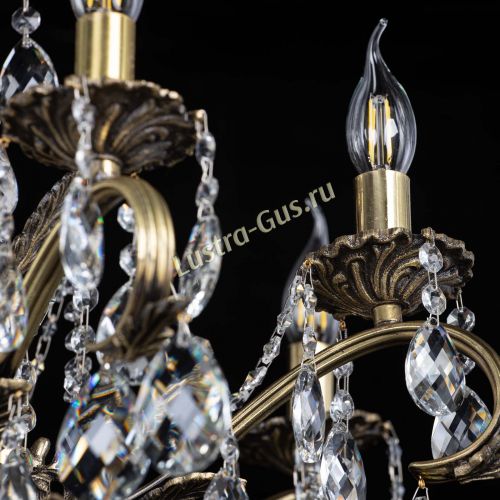 Люстра бронзовая Милана №1 баден в Магнитогорске Гусь Хрустальный