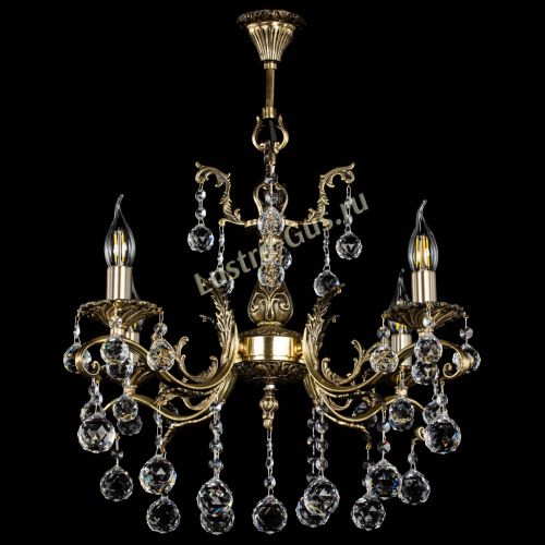 Люстра бронзовая Милана №4/2 шар в Магнитогорске Гусь Хрустальный