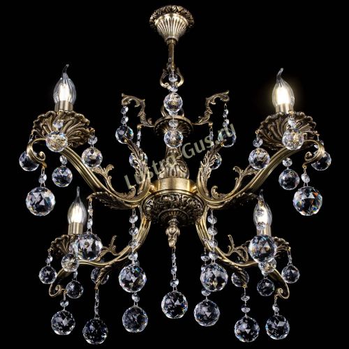 Люстра бронзовая Милана №4/2 шар в Магнитогорске Гусь Хрустальный