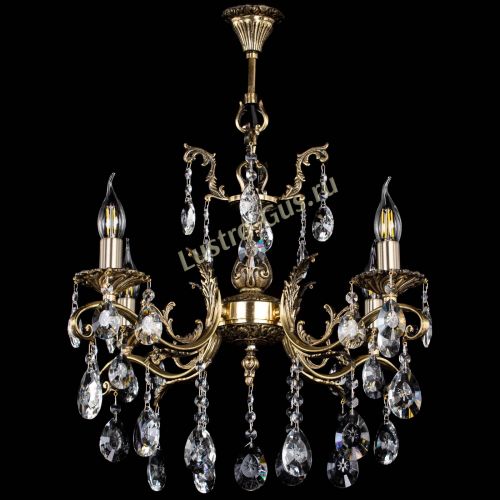 Люстра бронзовая Милана №4/2 звездочка в Магнитогорске Гусь Хрустальный