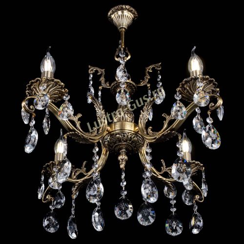 Люстра бронзовая Милана №4/2 звездочка в Магнитогорске Гусь Хрустальный