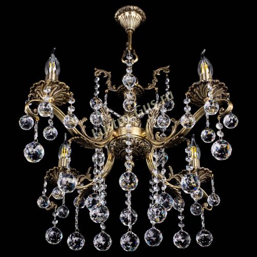 Люстра бронзовая Милана №4 шар в Магнитогорске Гусь Хрустальный