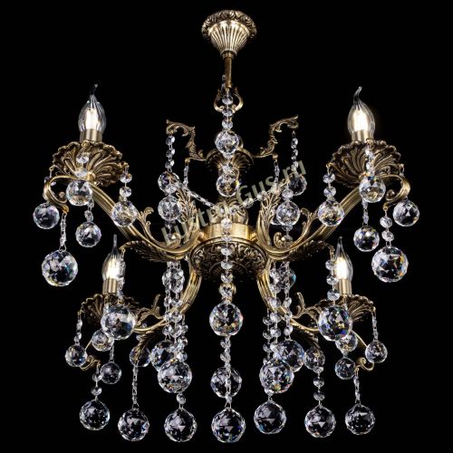 Люстра бронзовая Милана №4 шар в Магнитогорске Гусь Хрустальный