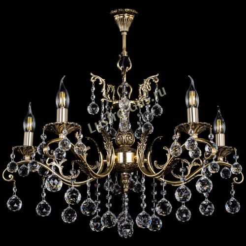 Люстра бронзовая Милана №5/2 шар в Магнитогорске Гусь Хрустальный