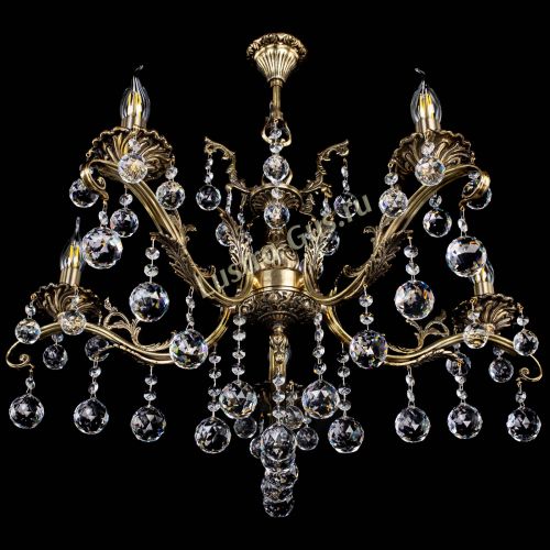 Люстра бронзовая Милана №5/2 шар в Магнитогорске Гусь Хрустальный